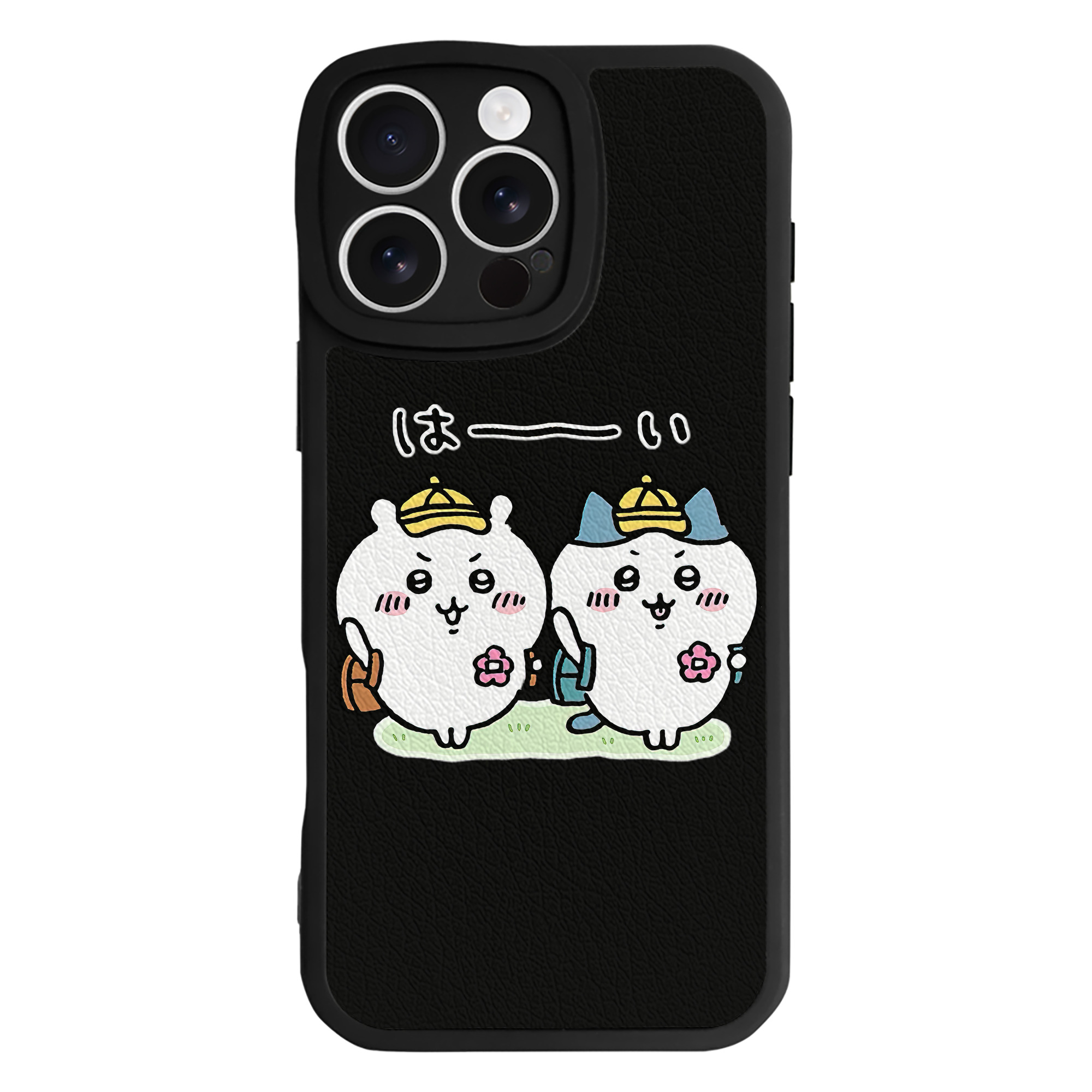 （画像用） ちいかわ ハチワレ Chii-kawa hachiware 【iPhone 16シリーズ対応】シリコンスマホケース（レザー調） 材質：シリコン